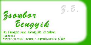 zsombor bengyik business card